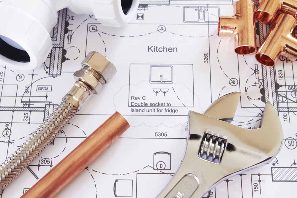 plumbing remodel layout plan